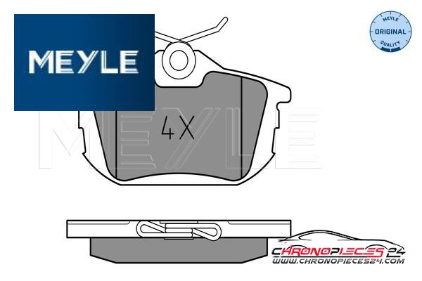 Achat de MEYLE 025 218 6115 Kit de plaquettes de frein, frein à disque pas chères