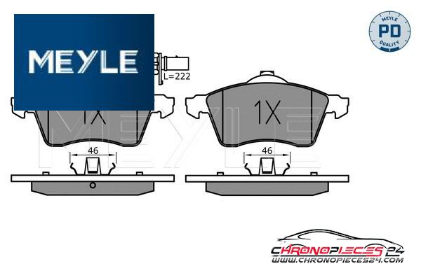 Achat de MEYLE 025 218 8519/PD Kit de plaquettes de frein, frein à disque pas chères