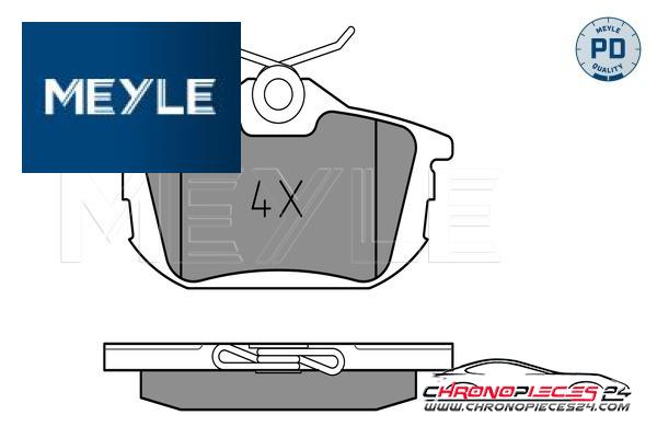 Achat de MEYLE 025 218 6115/PD Kit de plaquettes de frein, frein à disque pas chères