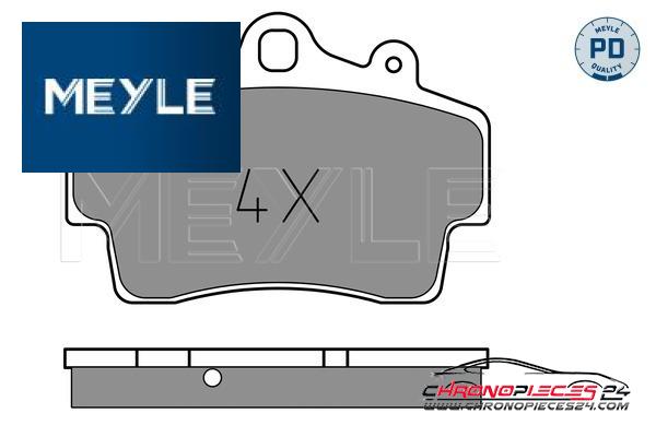 Achat de MEYLE 025 219 3716/PD Kit de plaquettes de frein, frein à disque pas chères