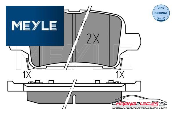 Achat de MEYLE 025 221 2917 Kit de plaquettes de frein, frein à disque pas chères