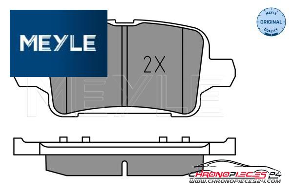 Achat de MEYLE 025 221 2917 Kit de plaquettes de frein, frein à disque pas chères