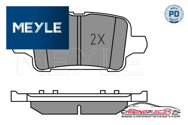 Achat de MEYLE 025 221 2917/PD Kit de plaquettes de frein, frein à disque pas chères