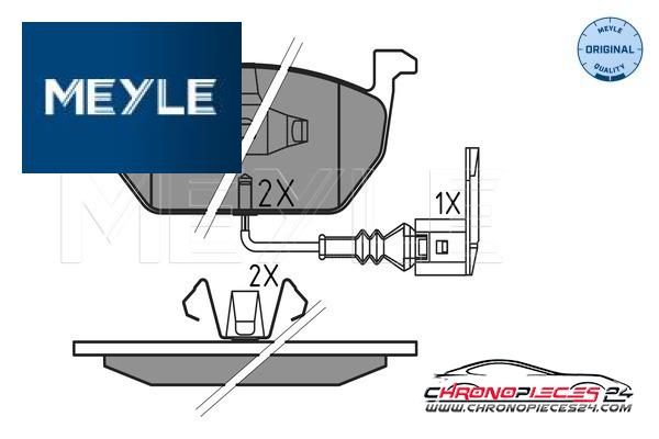 Achat de MEYLE 025 220 3517 Kit de plaquettes de frein, frein à disque pas chères