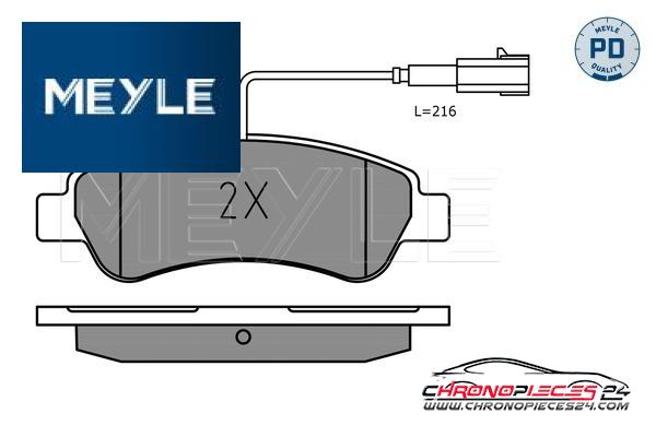 Achat de MEYLE 025 220 4119/PD Kit de plaquettes de frein, frein à disque pas chères