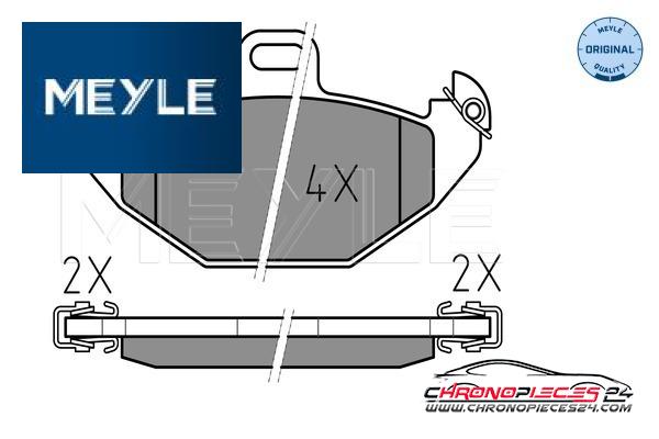 Achat de MEYLE 025 219 6514 Kit de plaquettes de frein, frein à disque pas chères