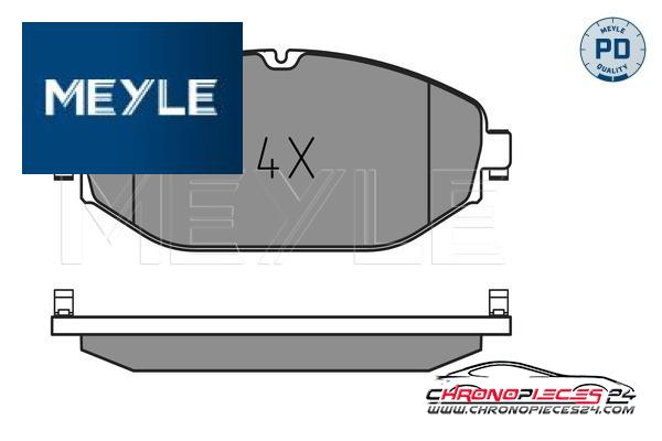 Achat de MEYLE 025 220 7619/PD Kit de plaquettes de frein, frein à disque pas chères