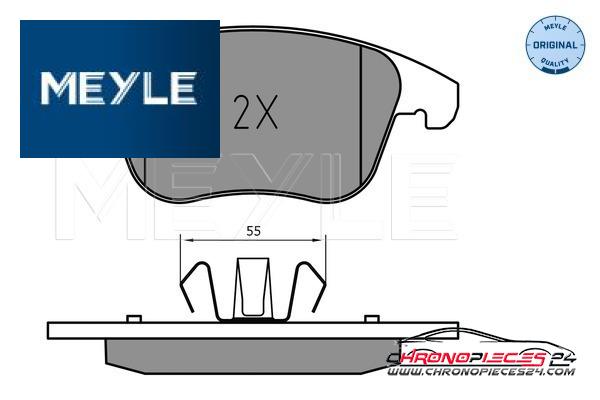 Achat de MEYLE 025 222 6920 Kit de plaquettes de frein, frein à disque pas chères