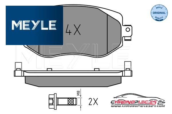 Achat de MEYLE 025 226 1019 Kit de plaquettes de frein, frein à disque pas chères