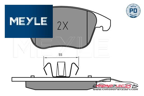 Achat de MEYLE 025 222 6920/PD Kit de plaquettes de frein, frein à disque pas chères