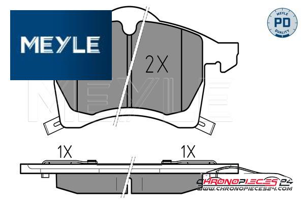 Achat de MEYLE 025 230 5719/PD Kit de plaquettes de frein, frein à disque pas chères