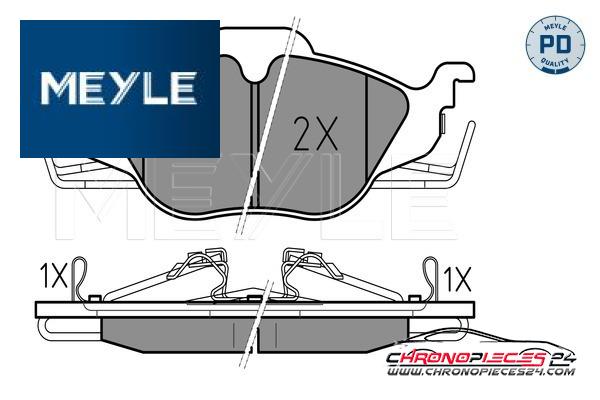 Achat de MEYLE 025 230 6317/PD Kit de plaquettes de frein, frein à disque pas chères