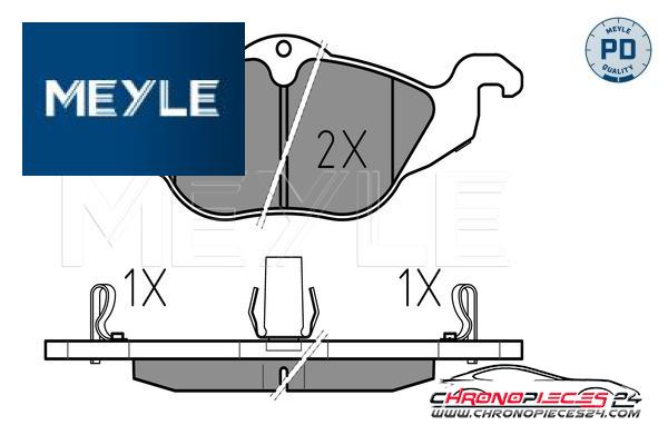 Achat de MEYLE 025 230 6317/PD Kit de plaquettes de frein, frein à disque pas chères