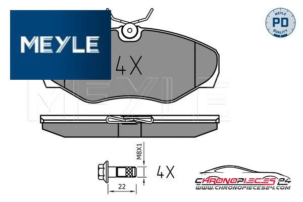 Achat de MEYLE 025 230 9918/PD Kit de plaquettes de frein, frein à disque pas chères