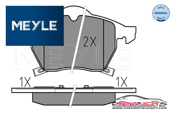 Achat de MEYLE 025 231 1619/W Kit de plaquettes de frein, frein à disque pas chères