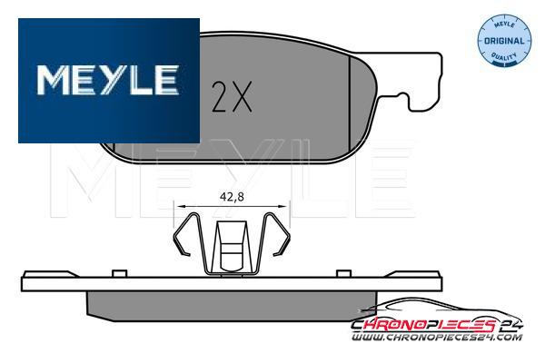 Achat de MEYLE 025 225 2517 Kit de plaquettes de frein, frein à disque pas chères