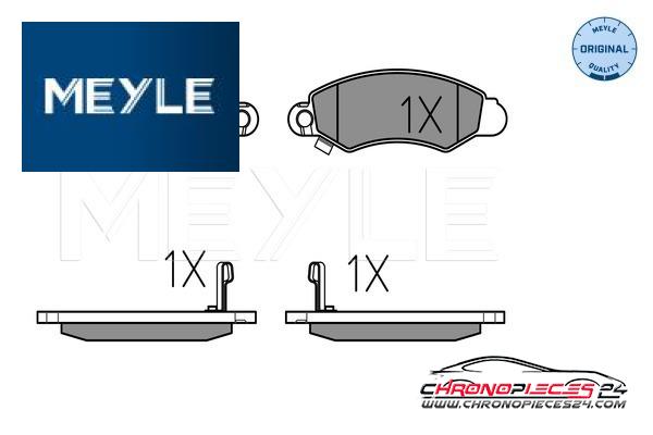 Achat de MEYLE 025 232 9614/W Kit de plaquettes de frein, frein à disque pas chères