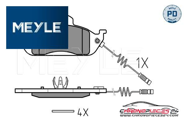 Achat de MEYLE 025 231 9317/PD Kit de plaquettes de frein, frein à disque pas chères