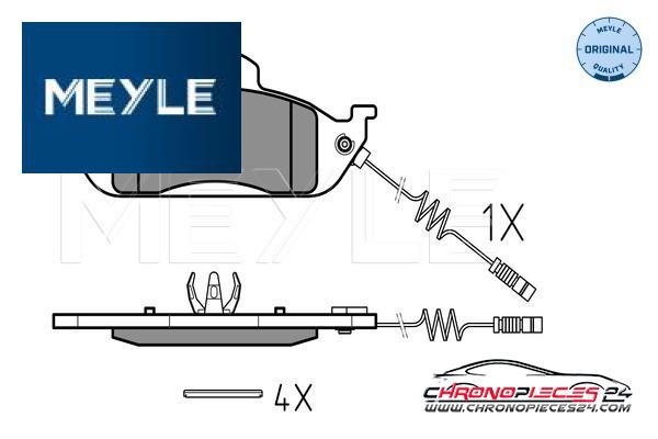 Achat de MEYLE 025 231 9317/W Kit de plaquettes de frein, frein à disque pas chères