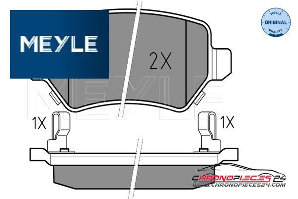 Achat de MEYLE 025 234 1715/W Kit de plaquettes de frein, frein à disque pas chères