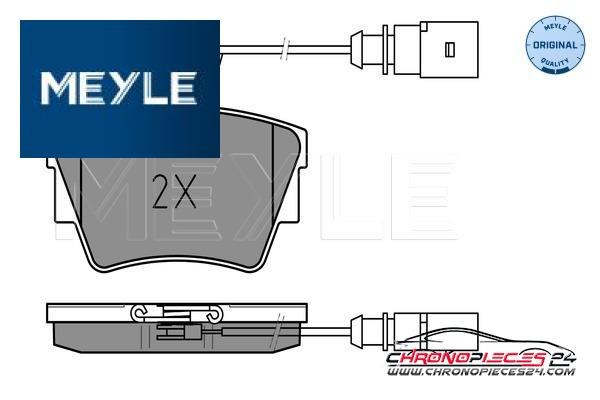 Achat de MEYLE 025 232 2416/W Kit de plaquettes de frein, frein à disque pas chères