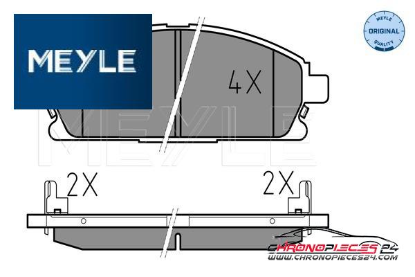 Achat de MEYLE 025 234 2016/W Kit de plaquettes de frein, frein à disque pas chères