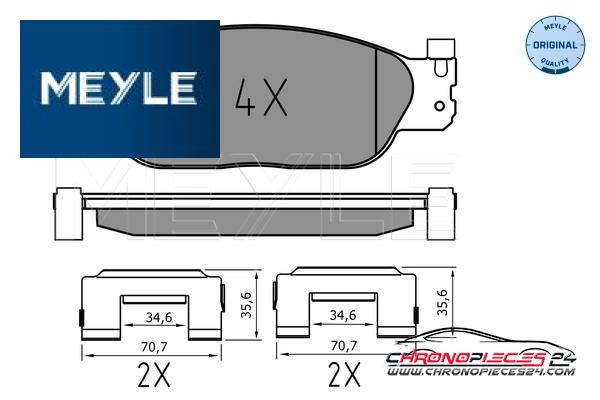 Achat de MEYLE 025 234 2318 Kit de plaquettes de frein, frein à disque pas chères