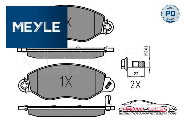 Achat de MEYLE 025 234 3418/PD Kit de plaquettes de frein, frein à disque pas chères