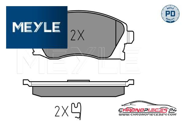 Achat de MEYLE 025 232 2517/PD Kit de plaquettes de frein, frein à disque pas chères