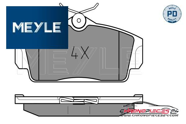 Achat de MEYLE 025 234 6316/PD Kit de plaquettes de frein, frein à disque pas chères