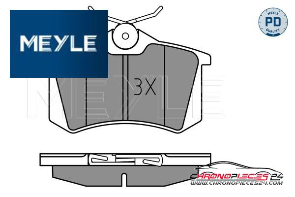 Achat de MEYLE 025 235 5417/PD Kit de plaquettes de frein, frein à disque pas chères