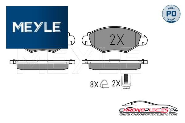 Achat de MEYLE 025 235 9718/PD Kit de plaquettes de frein, frein à disque pas chères