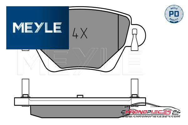 Achat de MEYLE 025 235 5717/PD Kit de plaquettes de frein, frein à disque pas chères