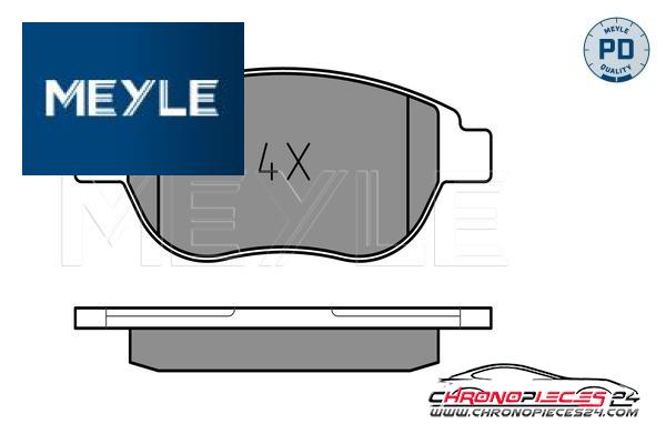 Achat de MEYLE 025 236 0019/PD Kit de plaquettes de frein, frein à disque pas chères