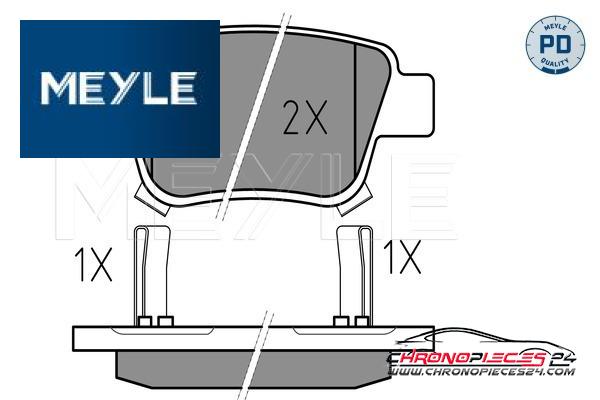 Achat de MEYLE 025 236 2016/PD Kit de plaquettes de frein, frein à disque pas chères