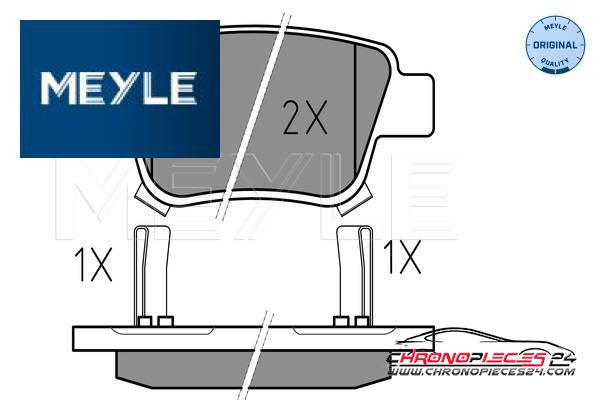 Achat de MEYLE 025 236 2016/W Kit de plaquettes de frein, frein à disque pas chères