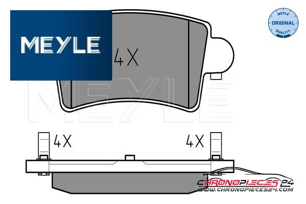 Achat de MEYLE 025 236 6916 Kit de plaquettes de frein, frein à disque pas chères