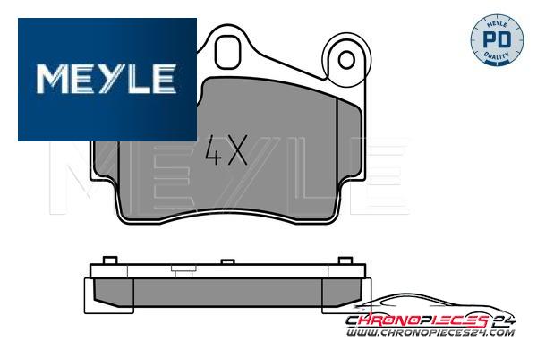 Achat de MEYLE 025 236 9417/PD Kit de plaquettes de frein, frein à disque pas chères