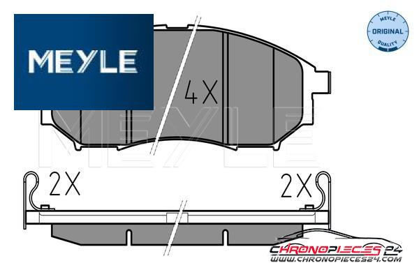 Achat de MEYLE 025 236 9816/W Kit de plaquettes de frein, frein à disque pas chères