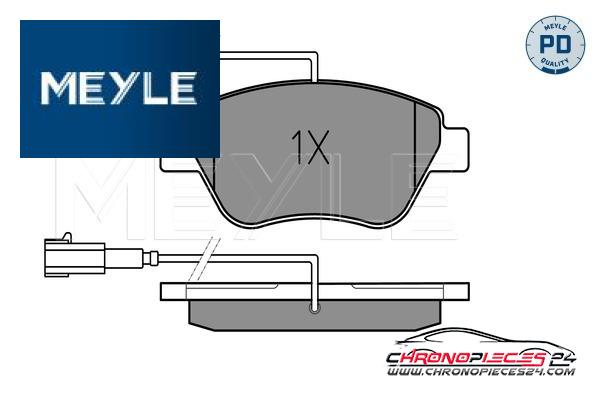 Achat de MEYLE 025 237 0517/PD Kit de plaquettes de frein, frein à disque pas chères