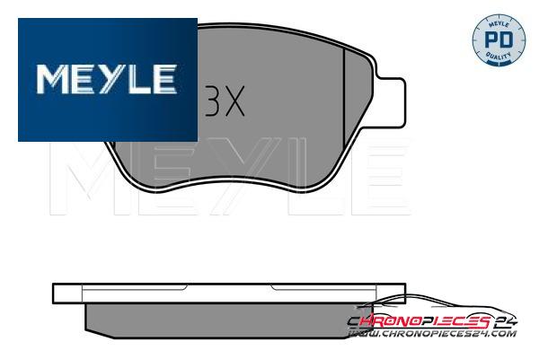 Achat de MEYLE 025 237 0517/PD Kit de plaquettes de frein, frein à disque pas chères