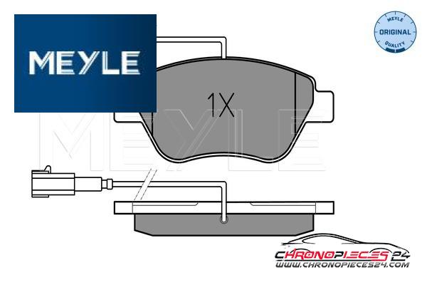 Achat de MEYLE 025 237 0517/W Kit de plaquettes de frein, frein à disque pas chères