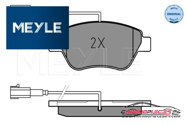 Achat de MEYLE 025 237 0617/W Kit de plaquettes de frein, frein à disque pas chères