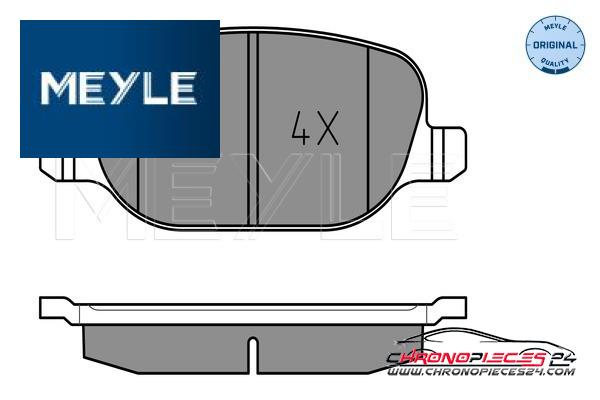 Achat de MEYLE 025 237 6017 Kit de plaquettes de frein, frein à disque pas chères