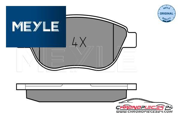 Achat de MEYLE 025 237 0819 Kit de plaquettes de frein, frein à disque pas chères