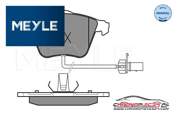 Achat de MEYLE 025 237 6220/W Kit de plaquettes de frein, frein à disque pas chères