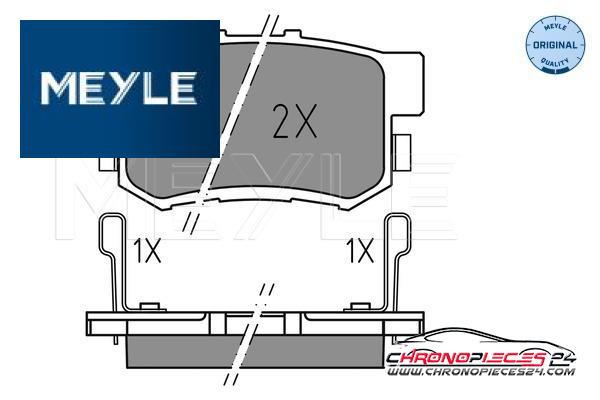 Achat de MEYLE 025 237 3615 Kit de plaquettes de frein, frein à disque pas chères