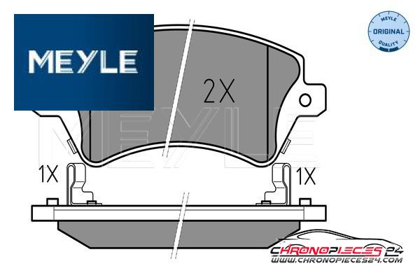 Achat de MEYLE 025 237 6617/W Kit de plaquettes de frein, frein à disque pas chères