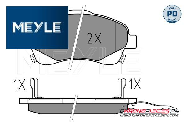 Achat de MEYLE 025 237 6819/PD Kit de plaquettes de frein, frein à disque pas chères