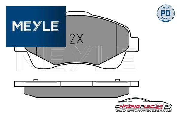 Achat de MEYLE 025 237 6819/PD Kit de plaquettes de frein, frein à disque pas chères